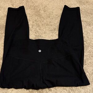 lululemon athletica Kids' Black Ribbed Performance Leggings